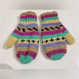 Wool Mitts / hand knit/ Made in Nepal